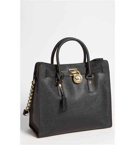 michael kors hamilton center stripe large tote|Michael Kors saffiano leather tote.